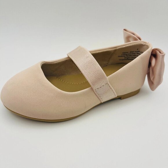 Cat & Jack Other - Toddler Girls' Joi Slip On Ballet Flats Pink Bow Back Elastic Strap Cat & Jack